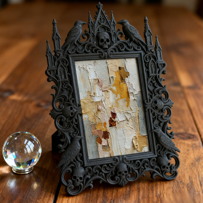 Hot-selling Gothic Dark-style Photo Frame | Gothic Bakery Window Decor, Photo Ornament, Dual-use Display, Retro Plastic Frame