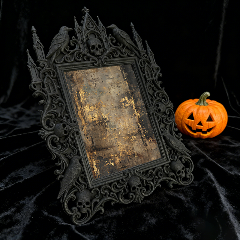 Popular Gothic Dark-style Photo Frame | Gothic Kids’ Dark Fairy Tale Room Decor, Photo Ornament, Wall/Table Dual-use, Eco-friendly Frame