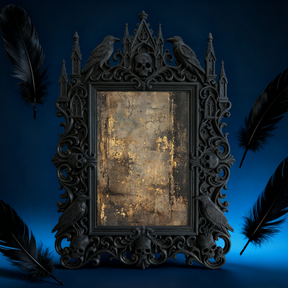 Popular Gothic Dark-style Photo Frame | Gothic Kids’ Dark Fairy Tale Room Decor, Photo Ornament, Wall/Table Dual-use, Eco-friendly Frame