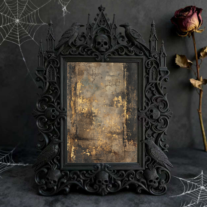 Popular Gothic Dark-style Photo Frame | Gothic Kids’ Dark Fairy Tale Room Decor, Photo Ornament, Wall/Table Dual-use, Eco-friendly Frame