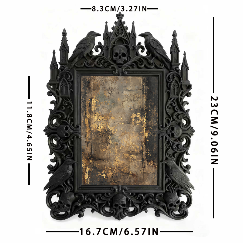 Popular Gothic Dark-style Photo Frame | Gothic Kids’ Dark Fairy Tale Room Decor, Photo Ornament, Wall/Table Dual-use, Eco-friendly Frame
