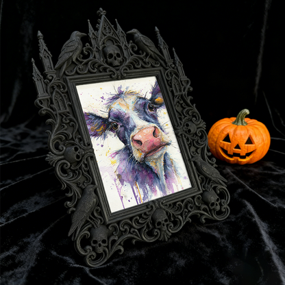 Exclusive Gothic Dark-style Photo Frame | Occult Manuscript Shop Decor, Photo Ornament, Wall-mountable & Tabletop, Collectible Frame