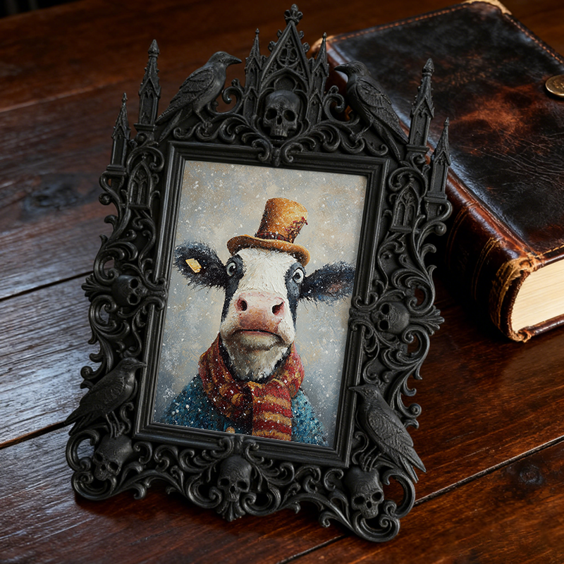 Rare Gothic Dark-style Photo Frame | Werewolf Cosplay Booth Decor, Photo Ornament, Wall/Table Dual-use, Rustic Frame