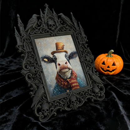 Rare Gothic Dark-style Photo Frame | Werewolf Cosplay Booth Decor, Photo Ornament, Wall/Table Dual-use, Rustic Frame