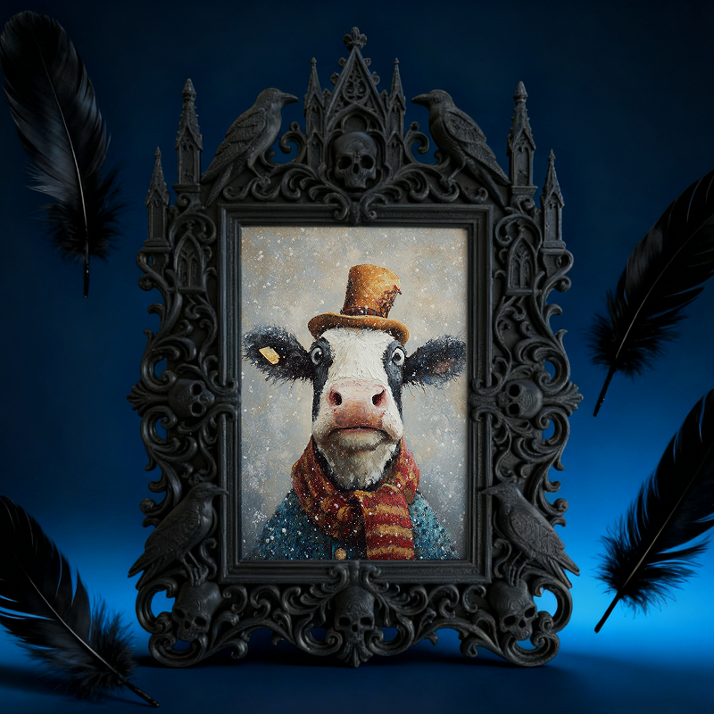 Rare Gothic Dark-style Photo Frame | Werewolf Cosplay Booth Decor, Photo Ornament, Wall/Table Dual-use, Rustic Frame