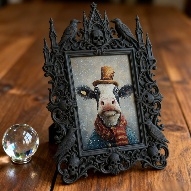 Rare Gothic Dark-style Photo Frame | Werewolf Cosplay Booth Decor, Photo Ornament, Wall/Table Dual-use, Rustic Frame