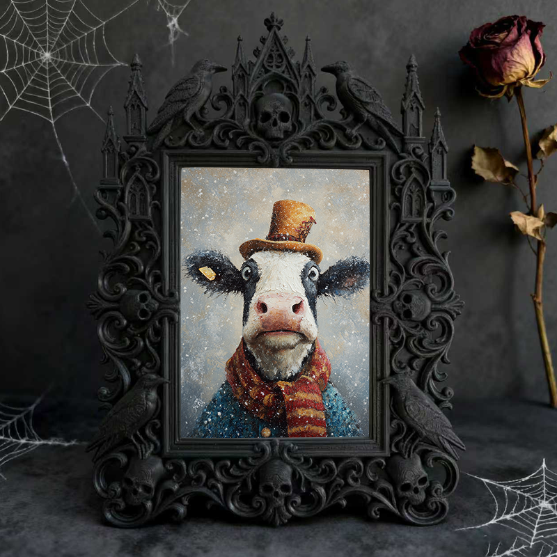 Rare Gothic Dark-style Photo Frame | Werewolf Cosplay Booth Decor, Photo Ornament, Wall/Table Dual-use, Rustic Frame