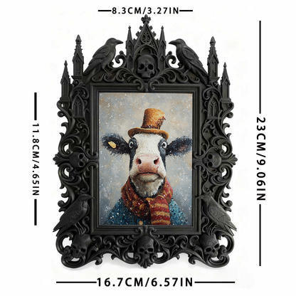 Rare Gothic Dark-style Photo Frame | Werewolf Cosplay Booth Decor, Photo Ornament, Wall/Table Dual-use, Rustic Frame