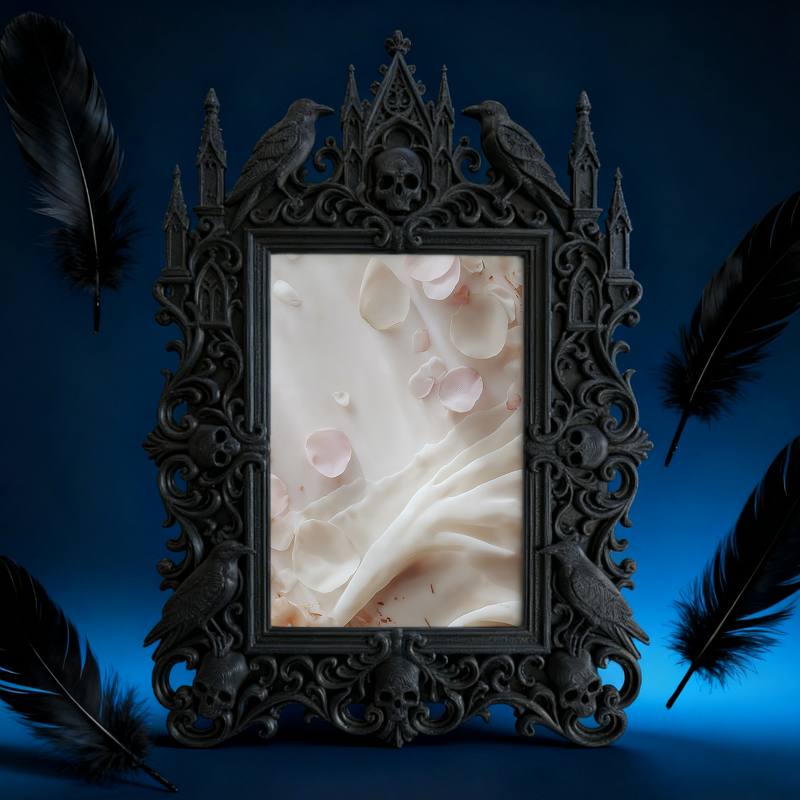 Viral Gothic Dark-style Photo Frame | Vampire-themed Board Game Caf茅 Table Decor, Photo Ornament, Wall-mountable & Tabletop, Plastic Frame