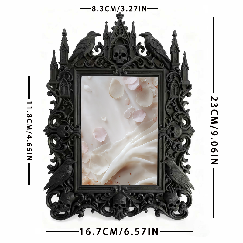 Viral Gothic Dark-style Photo Frame | Vampire-themed Board Game Caf茅 Table Decor, Photo Ornament, Wall-mountable & Tabletop, Plastic Frame