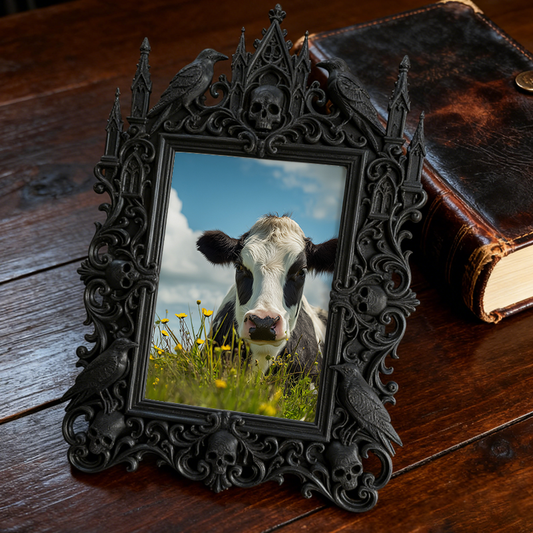 In-demand Gothic Dark-style Photo Frame | Witchy Handmade Soap Shop Shelf Decor, Photo Ornament, Wall/Table Dual-use, Durable Frame