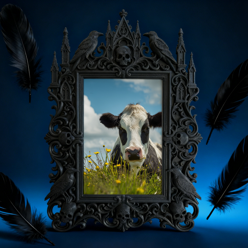 In-demand Gothic Dark-style Photo Frame | Witchy Handmade Soap Shop Shelf Decor, Photo Ornament, Wall/Table Dual-use, Durable Frame