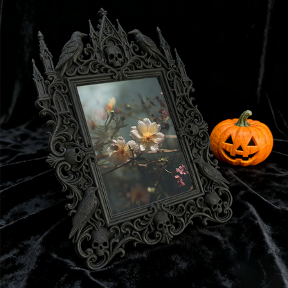 Crowd-pleasing Gothic Dark-style Photo Frame | Gothic Skate Park Photo Booth Decor, Photo Ornament, Dual-use Display, Retro Plastic Frame