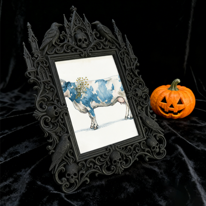 Bestselling Gothic Dark-style Photo Frame | Horror Movie Themed Sleepover Decor, Photo Ornament, Wall/Table Dual-use, Eco-friendly Frame