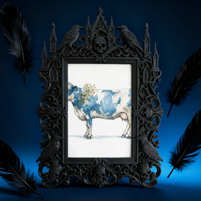 Bestselling Gothic Dark-style Photo Frame | Horror Movie Themed Sleepover Decor, Photo Ornament, Wall/Table Dual-use, Eco-friendly Frame