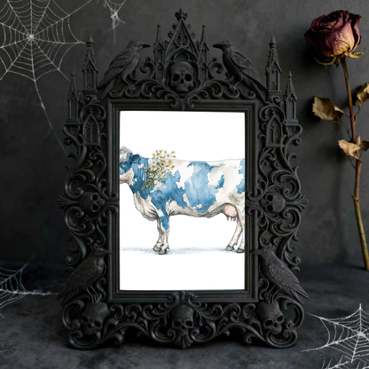 Bestselling Gothic Dark-style Photo Frame | Horror Movie Themed Sleepover Decor, Photo Ornament, Wall/Table Dual-use, Eco-friendly Frame