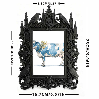 Bestselling Gothic Dark-style Photo Frame | Horror Movie Themed Sleepover Decor, Photo Ornament, Wall/Table Dual-use, Eco-friendly Frame