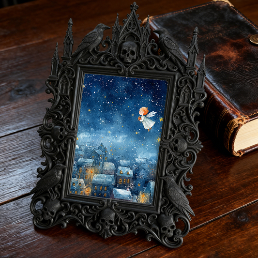 Exclusive-release Gothic Dark-style Photo Frame | Vampire Cosplay Photoshoot Backdrop Decor, Photo Ornament, Wall-mountable & Tabletop, Coll