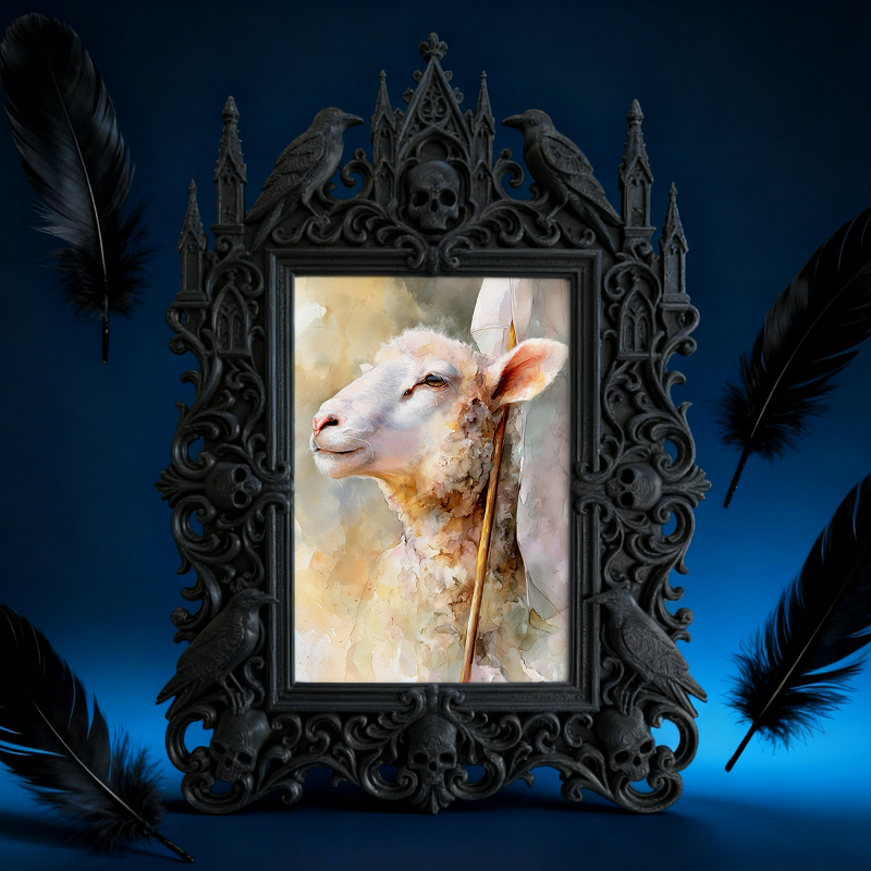 Chic Gothic Dark-style Photo Frame | Gothic Eyelash Extension Studio Decor, Photo Ornament, Wall-mountable & Tabletop, High-gloss Frame