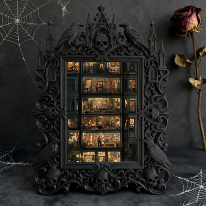 Edgy Gothic Dark-style Photo Frame | Punk Rock Band Album Release Party Decor, Photo Ornament, Dual-use Display, Minimalist Frame