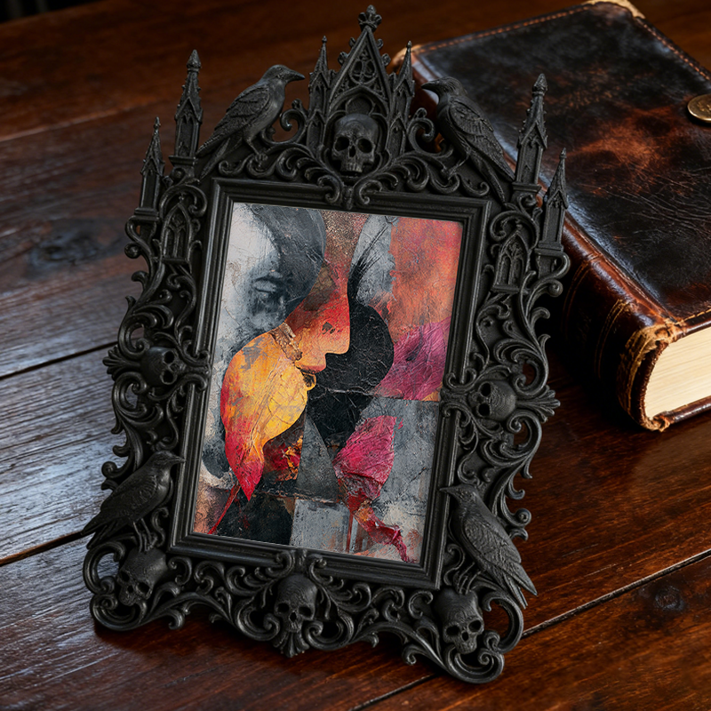 Limited-stock Gothic Dark-style Photo Frame | Occult Tarot Card Deck Launch Decor, Photo Ornament, Wall/Table Dual-use, Artistic Frame