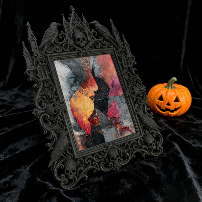 Limited-stock Gothic Dark-style Photo Frame | Occult Tarot Card Deck Launch Decor, Photo Ornament, Wall/Table Dual-use, Artistic Frame