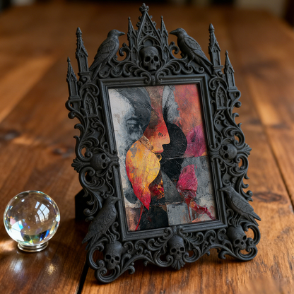 Limited-stock Gothic Dark-style Photo Frame | Occult Tarot Card Deck Launch Decor, Photo Ornament, Wall/Table Dual-use, Artistic Frame