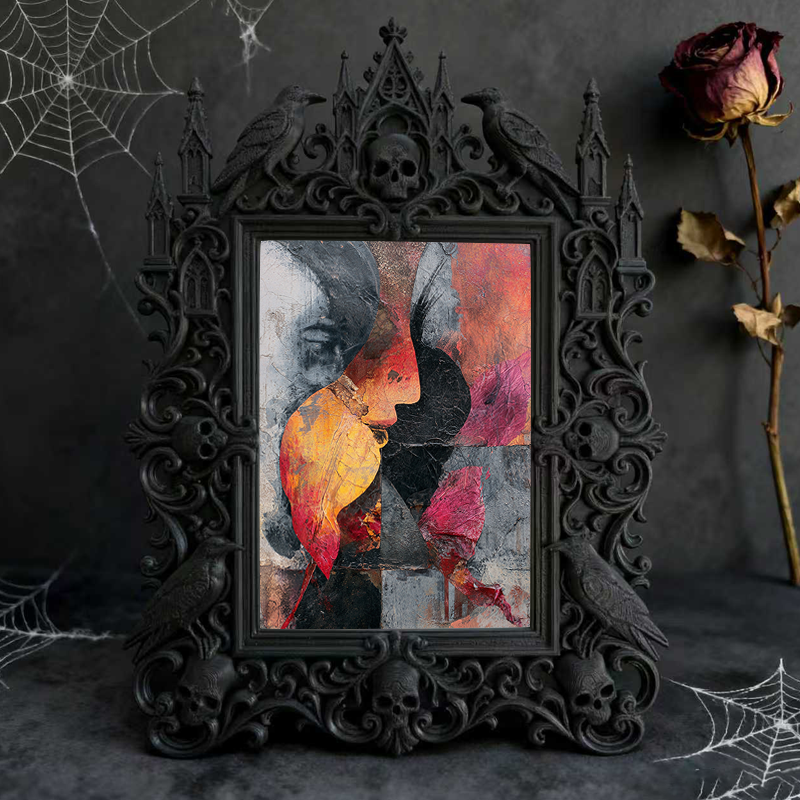 Limited-stock Gothic Dark-style Photo Frame | Occult Tarot Card Deck Launch Decor, Photo Ornament, Wall/Table Dual-use, Artistic Frame