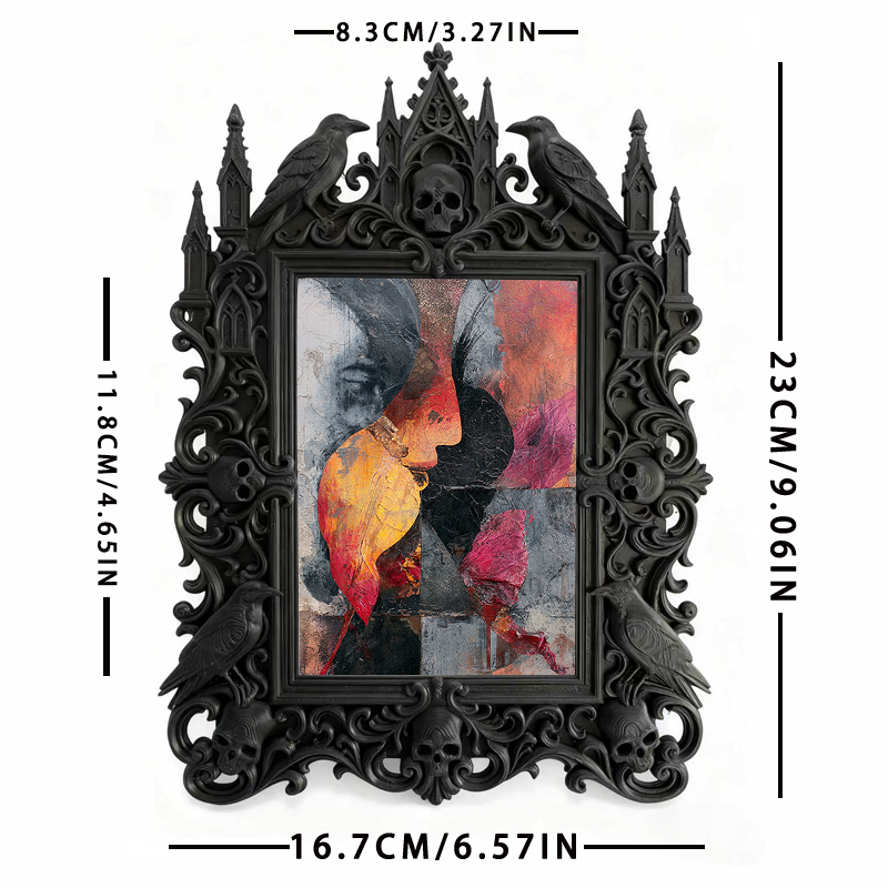 Limited-stock Gothic Dark-style Photo Frame | Occult Tarot Card Deck Launch Decor, Photo Ornament, Wall/Table Dual-use, Artistic Frame