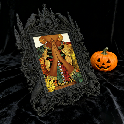Rugged Gothic Dark-style Photo Frame | Gothic Motorcycle Club Lounge Decor, Photo Ornament, Dual-use Display, Wear-resistant Frame