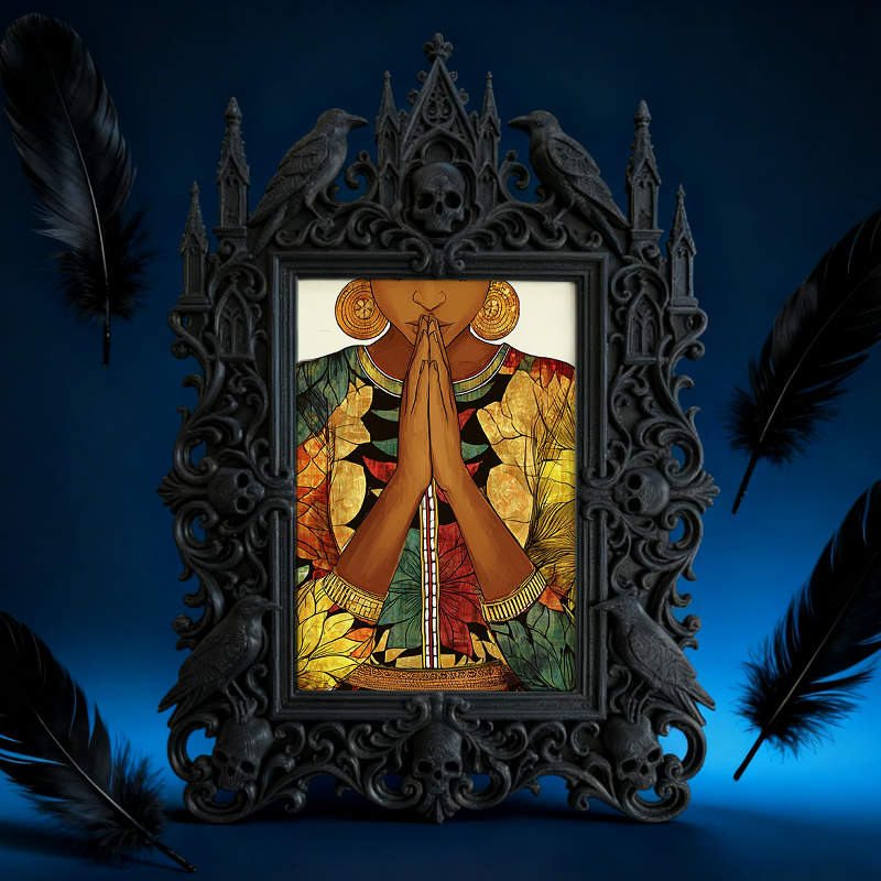 Rugged Gothic Dark-style Photo Frame | Gothic Motorcycle Club Lounge Decor, Photo Ornament, Dual-use Display, Wear-resistant Frame