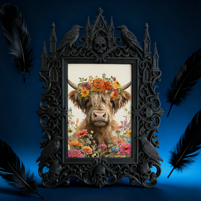 Refined Gothic Dark-style Photo Frame | Paranormal TV Show Set Decor, Photo Ornament, Wall-mountable & Tabletop, Elegant Frame
