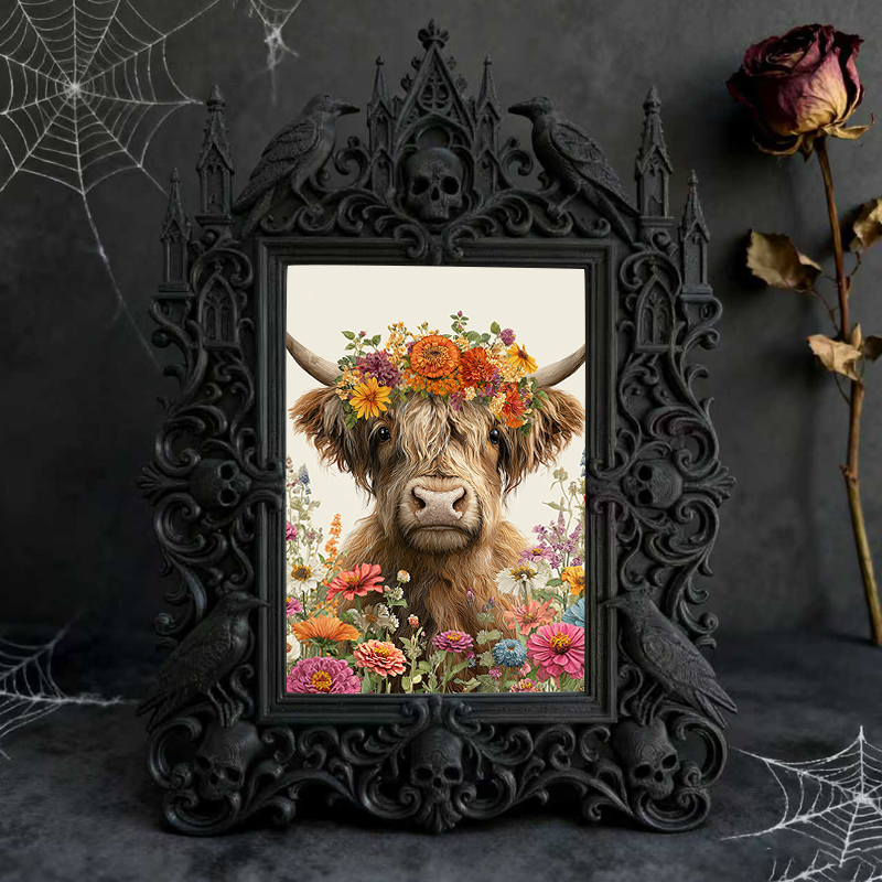 Refined Gothic Dark-style Photo Frame | Paranormal TV Show Set Decor, Photo Ornament, Wall-mountable & Tabletop, Elegant Frame