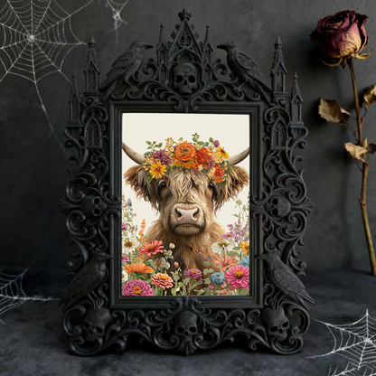 Refined Gothic Dark-style Photo Frame | Paranormal TV Show Set Decor, Photo Ornament, Wall-mountable & Tabletop, Elegant Frame