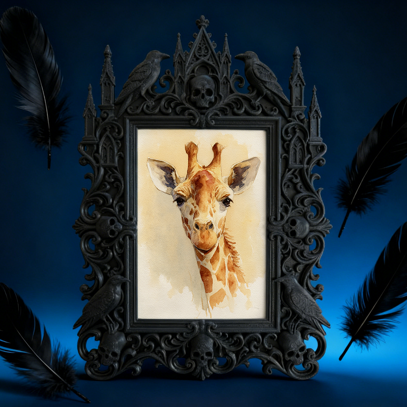 Eye-catching Gothic Dark-style Photo Frame | Gothic Pet Halloween Costume Contest Decor, Photo Ornament, Dual-use Display, Cute Frame