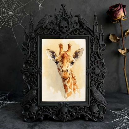 Eye-catching Gothic Dark-style Photo Frame | Gothic Pet Halloween Costume Contest Decor, Photo Ornament, Dual-use Display, Cute Frame