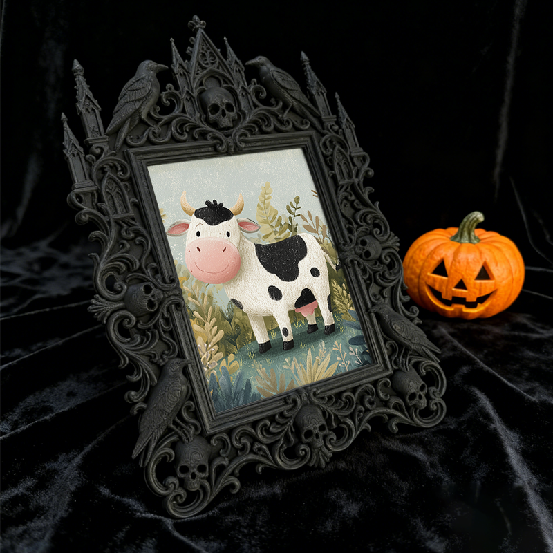 In-demand Gothic Dark-style Photo Frame | Dark Academia School Library Decor, Photo Ornament, Wall/Table Dual-use, Durable Frame