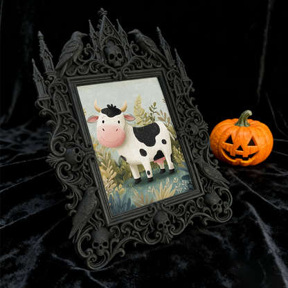 In-demand Gothic Dark-style Photo Frame | Dark Academia School Library Decor, Photo Ornament, Wall/Table Dual-use, Durable Frame