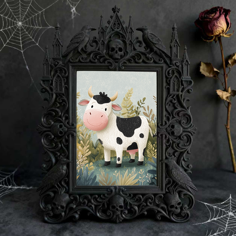 In-demand Gothic Dark-style Photo Frame | Dark Academia School Library Decor, Photo Ornament, Wall/Table Dual-use, Durable Frame