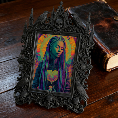 Bestselling Gothic Dark-style Photo Frame | Gothic Newborn Baby Photo Shoot Prop, Photo Ornament, Wall/Table Dual-use, Eco-friendly Frame