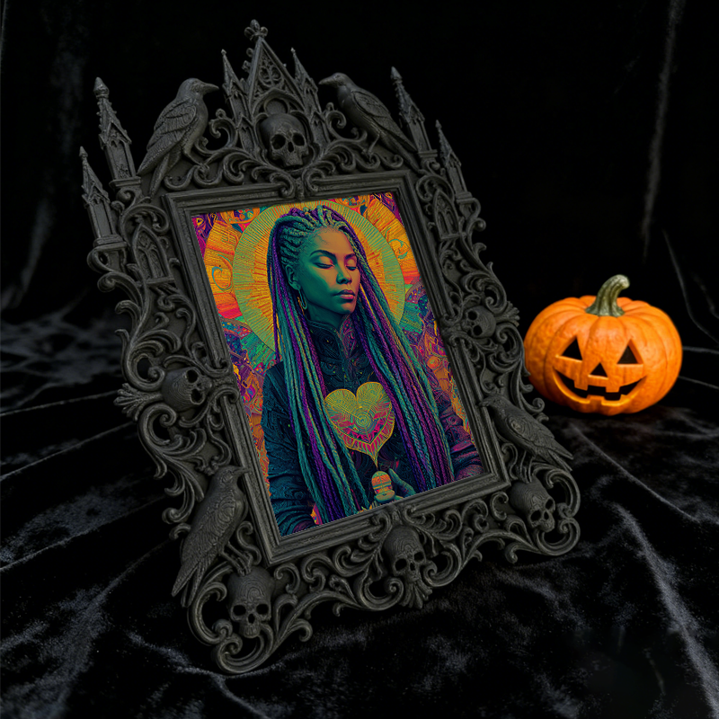 Bestselling Gothic Dark-style Photo Frame | Gothic Newborn Baby Photo Shoot Prop, Photo Ornament, Wall/Table Dual-use, Eco-friendly Frame