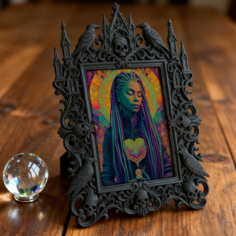 Bestselling Gothic Dark-style Photo Frame | Gothic Newborn Baby Photo Shoot Prop, Photo Ornament, Wall/Table Dual-use, Eco-friendly Frame