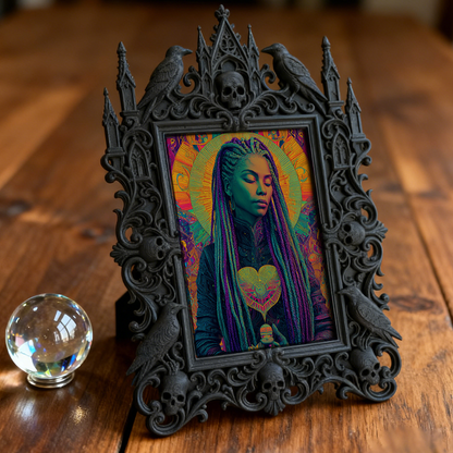 Bestselling Gothic Dark-style Photo Frame | Gothic Newborn Baby Photo Shoot Prop, Photo Ornament, Wall/Table Dual-use, Eco-friendly Frame