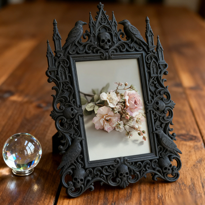 Must-buy Gothic Dark-style Photo Frame | Gothic Anniversary Dinner Table Decor, Photo Ornament, Dual-use Display, Sturdy Frame