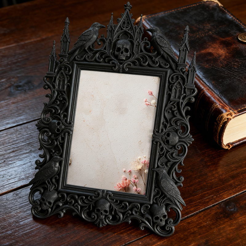 Exclusive-release Gothic Dark-style Photo Frame | Occult Astrology Zodiac Shop Decor, Photo Ornament, Wall-mountable & Tabletop, Collectible