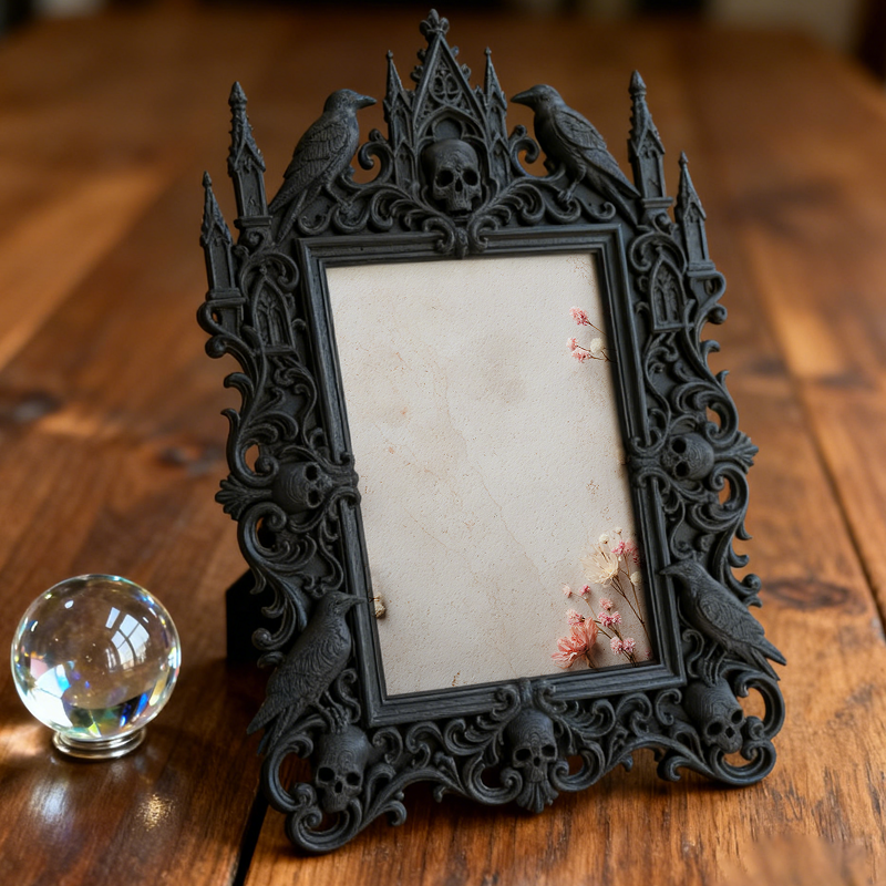 Exclusive-release Gothic Dark-style Photo Frame | Occult Astrology Zodiac Shop Decor, Photo Ornament, Wall-mountable & Tabletop, Collectible