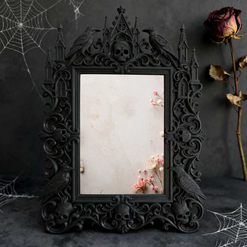 Exclusive-release Gothic Dark-style Photo Frame | Occult Astrology Zodiac Shop Decor, Photo Ornament, Wall-mountable & Tabletop, Collectible