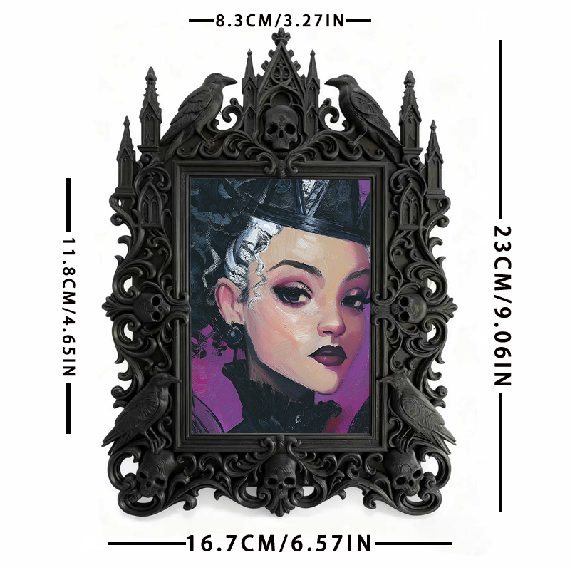 Hard-to-find Gothic Dark-style Photo Frame | Werewolf Themed Pub Wall Decor, Photo Ornament, Wall/Table Dual-use, Rustic Frame