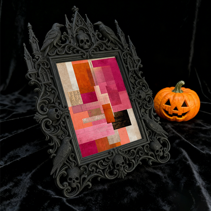 Edgy Gothic Dark-style Photo Frame | Horror Video Game Tournament Decor, Photo Ornament, Dual-use Display, Minimalist Frame