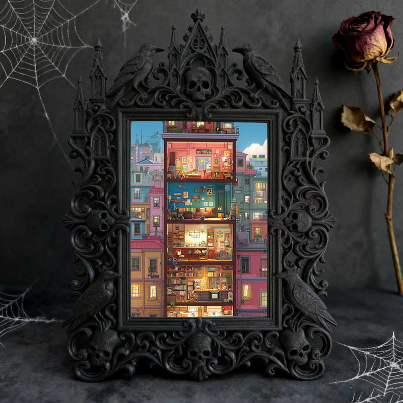 Elegant Gothic Dark-style Photo Frame | Dark Academia Graduation Gift Display, Photo Ornament, Wall-mountable & Tabletop, Practical Frame